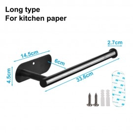 No Punching Paper Towel Holder Kitchen Stainless Steel Under Cabinet Roll Rack Bathroom Wall-mounted Toilet Tissue Hanger